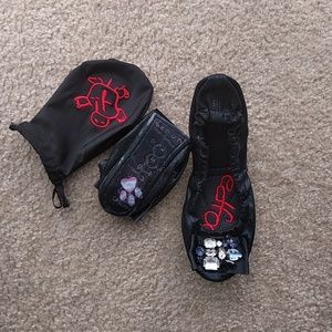 Foldable "After Party" flats NWOT